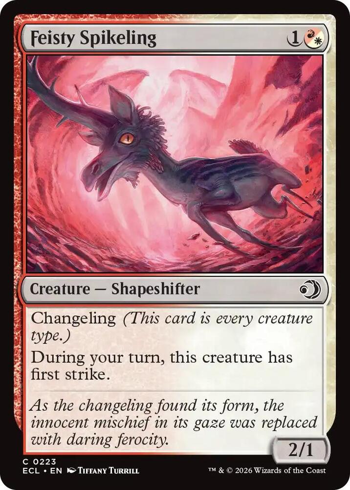 Feisty Spikeling 223 card from Lorwyn Eclipsed