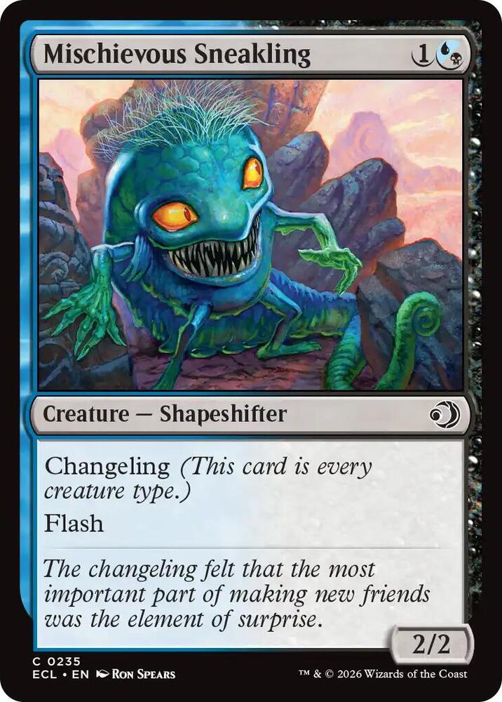 Mischievous Sneakling 235 card from Lorwyn Eclipsed