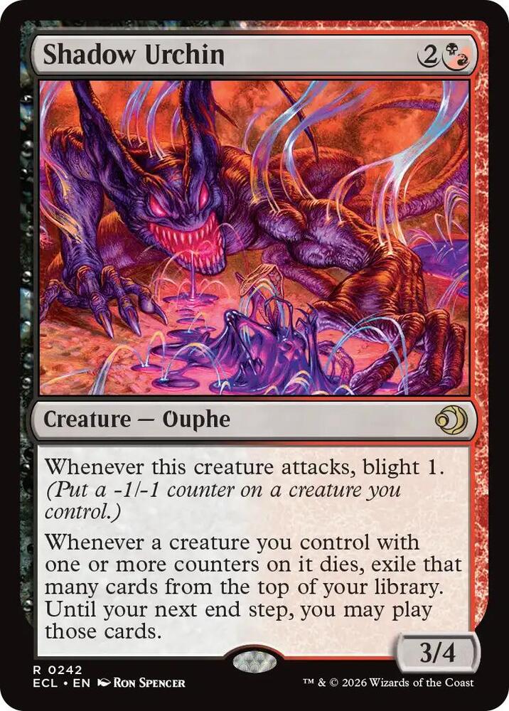 Shadow Urchin 242 card from Lorwyn Eclipsed