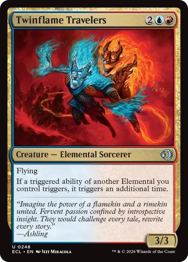 Twinflame Travelers 248 card from Lorwyn Eclipsed