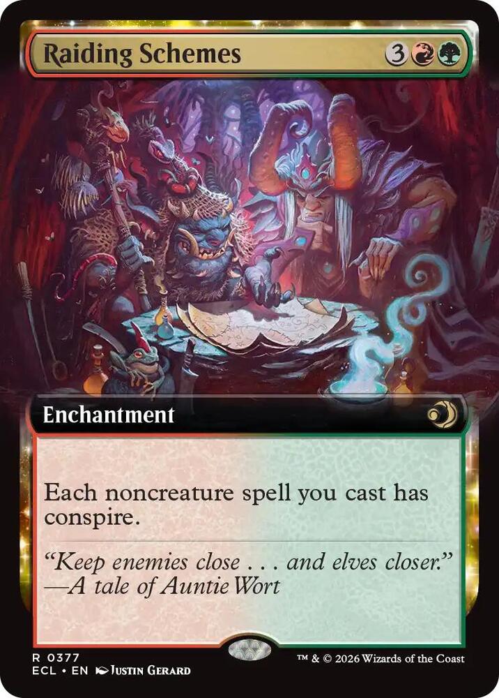 Raiding Schemes (Extended Art) 377 card from Lorwyn Eclipsed