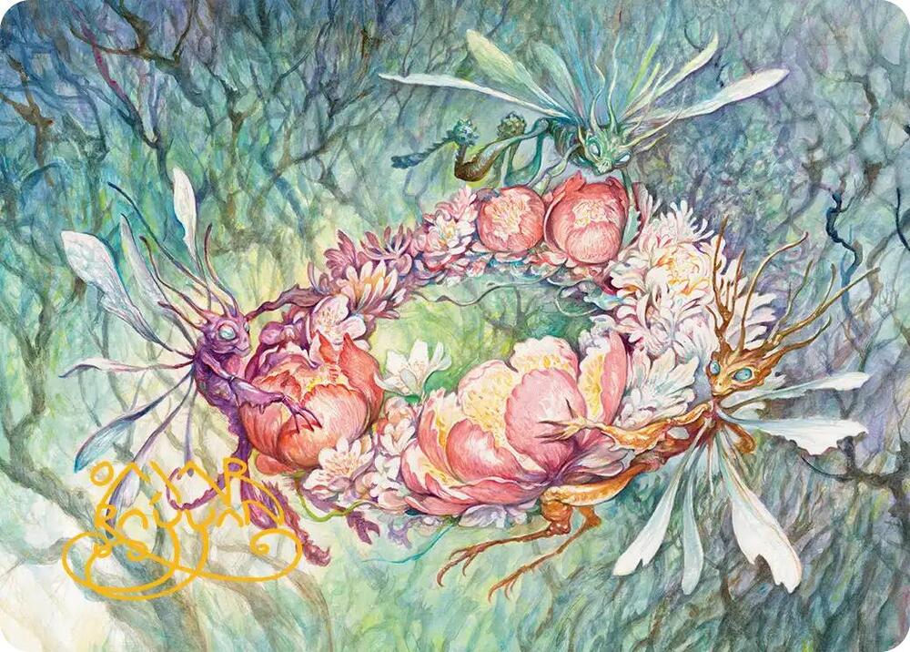 Grave Venerations Art Card (Gold-Stamped Signature) 46 card from Art Series: Lorwyn Eclipsed