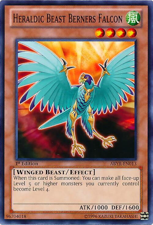 Heraldic Beast Berners Falcon ABYR-EN013 card from Abyss Rising