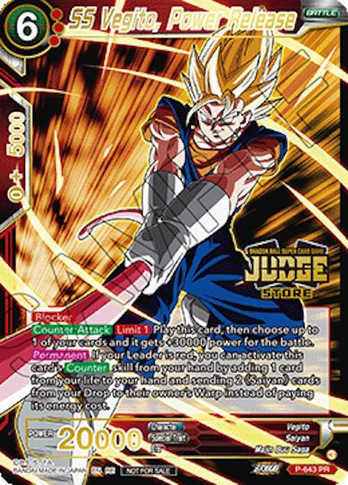 SS Vegito, Power Release (Judge Pack Vol.18) (Store) P-643 card from Judge Promotion Cards