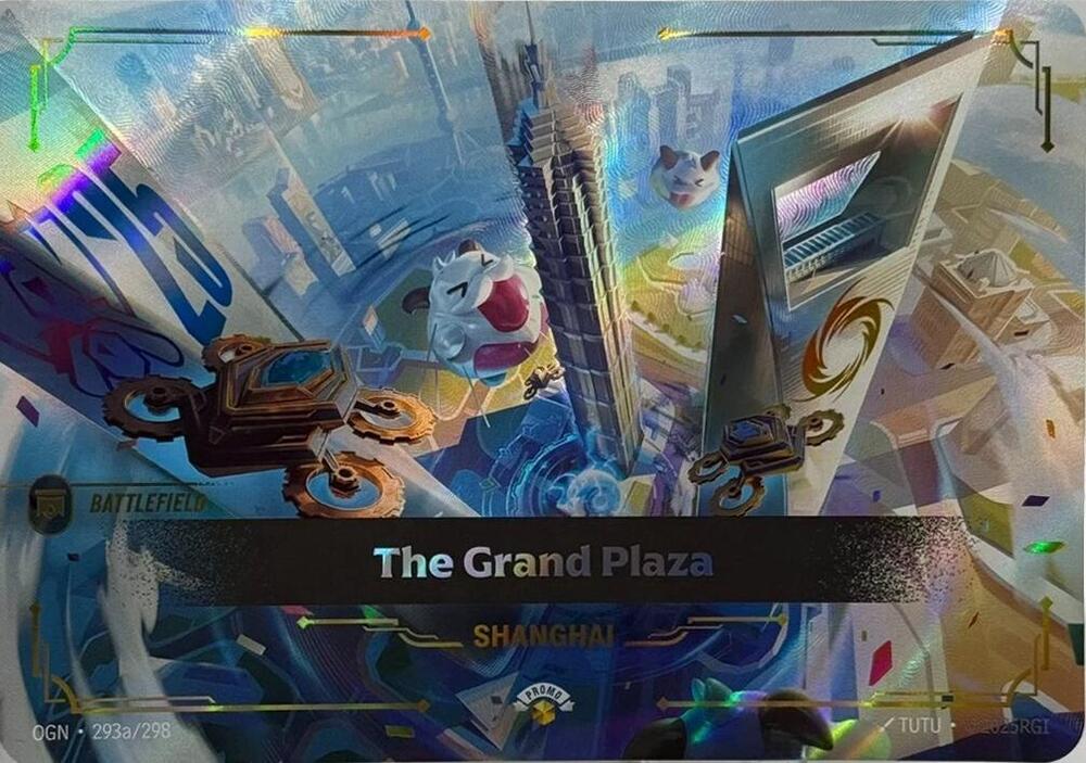 The Grand Plaza 293a/298 card from Riftbound Promotional Cards