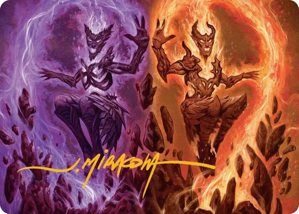 Fire Covenant Art Card (Gold-Stamped Signature) 52 card from Art Series: Lorwyn Eclipsed