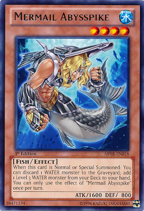 Mermail Abysspike ABYR-EN018 card from Abyss Rising