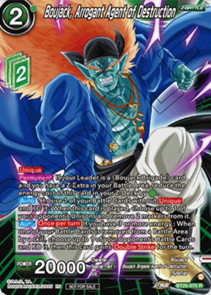 Boujack, Arrogant Agent of Destruction (Ultra-Bout Series Tournament Pack Vol.1) BT25-075 card from Tournament Promotion Cards