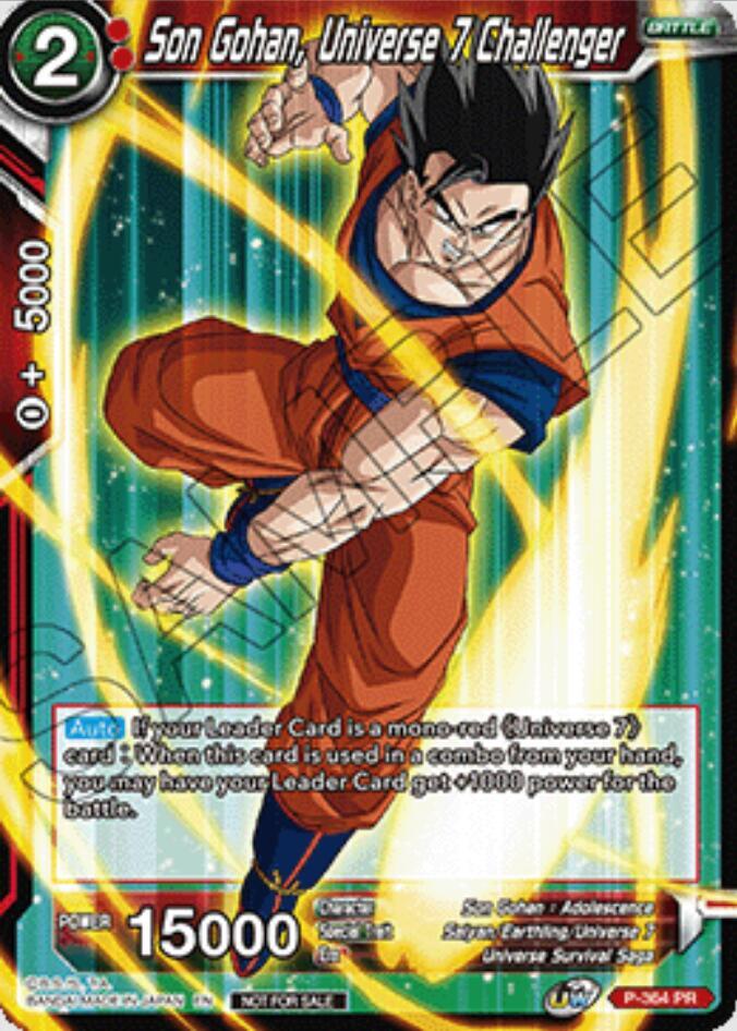 Son Gohan, Universe 7 Challenger (Ultra-Bout Series Tournament Pack Vol.1) P-364 card from Tournament Promotion Cards