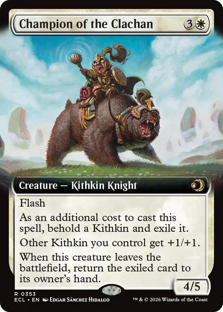 Champion of the Clachan (Extended Art) 353 card from Lorwyn Eclipsed