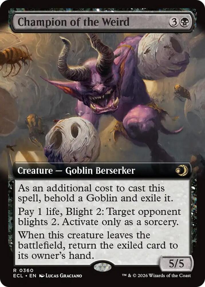 Champion of the Weird (Extended Art) 360 card from Lorwyn Eclipsed