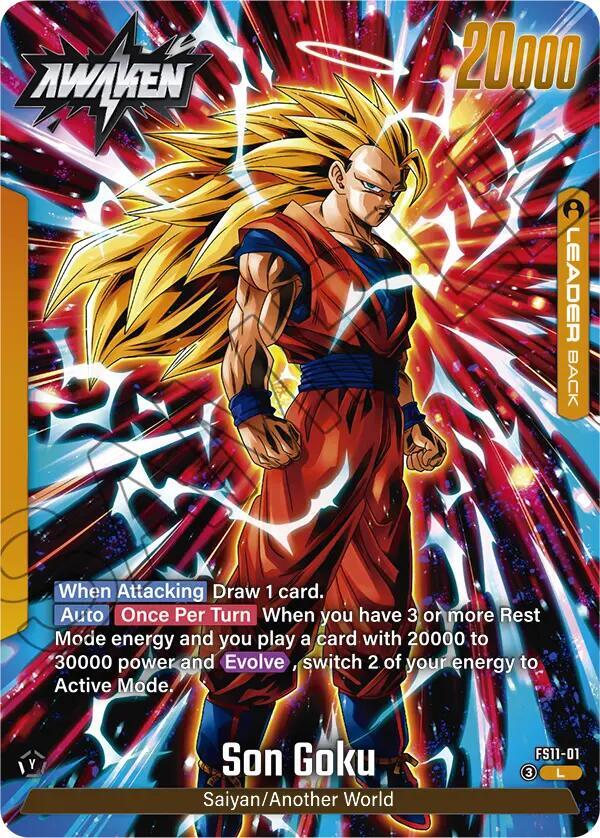 Son Goku FS11-01 card from Starter Deck EX: The Phase of Evolution