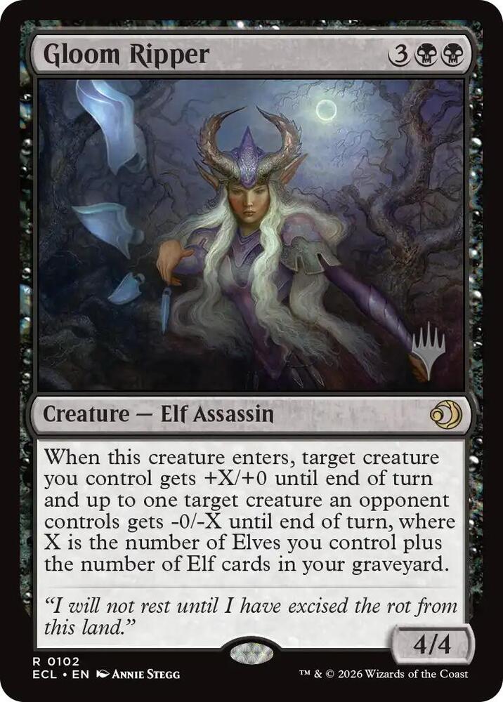 Gloom Ripper 102 card from Promo Pack: Lorwyn Eclipsed