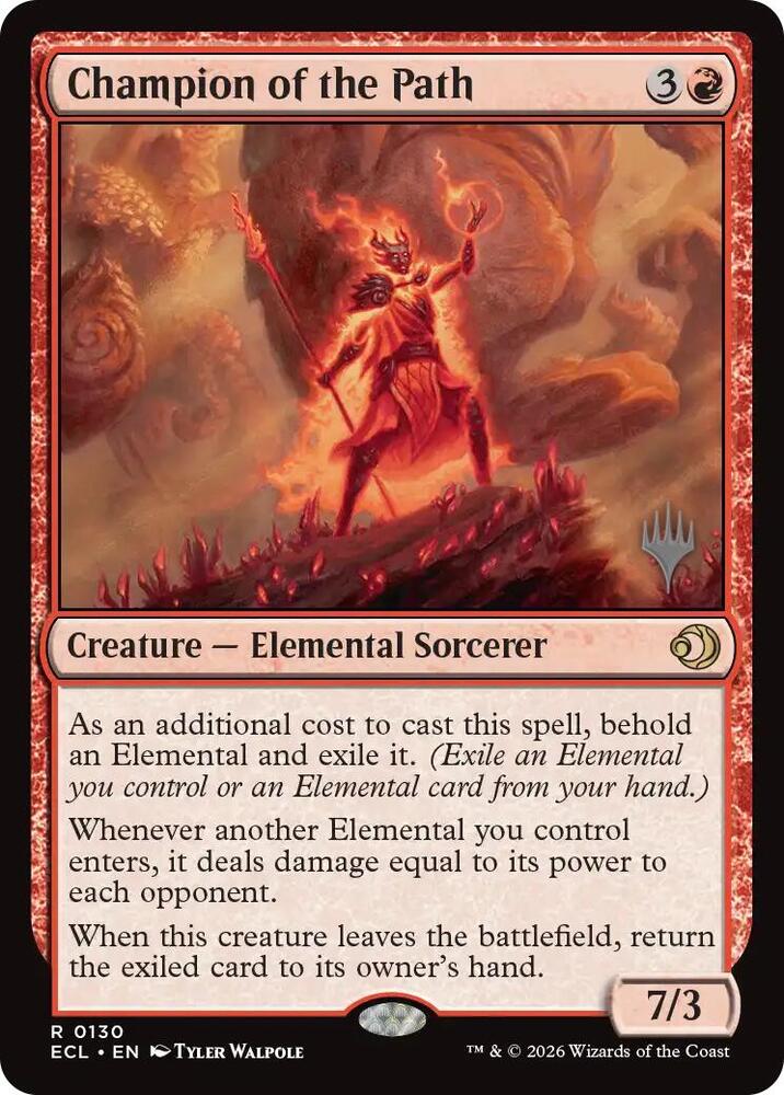 Champion of the Path 130 card from Promo Pack: Lorwyn Eclipsed