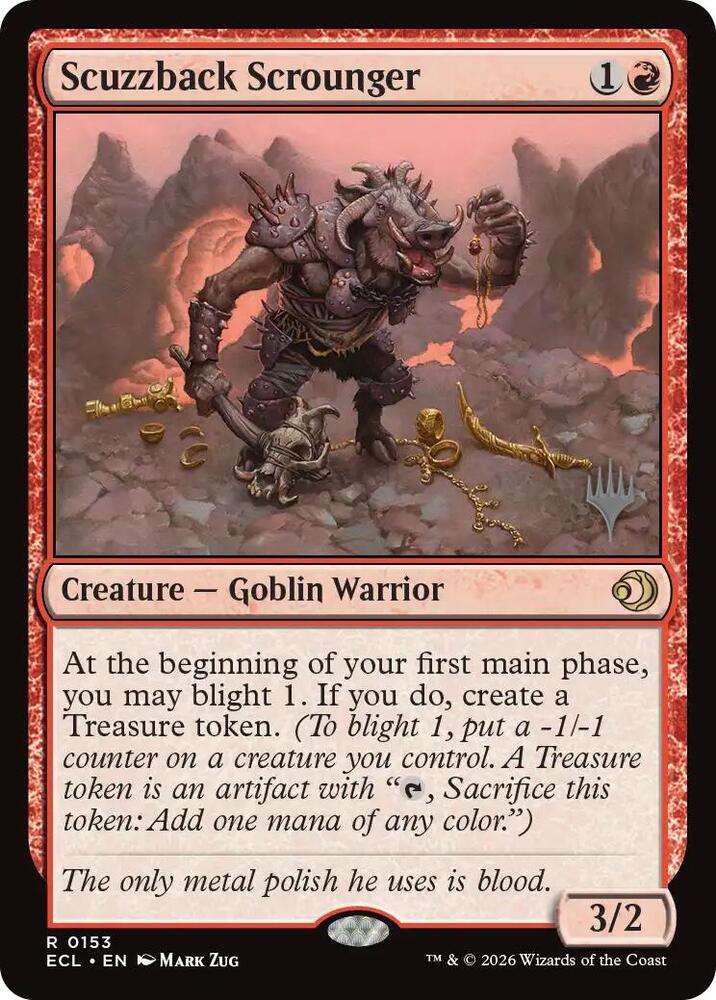 Scuzzback Scrounger 153 card from Promo Pack: Lorwyn Eclipsed
