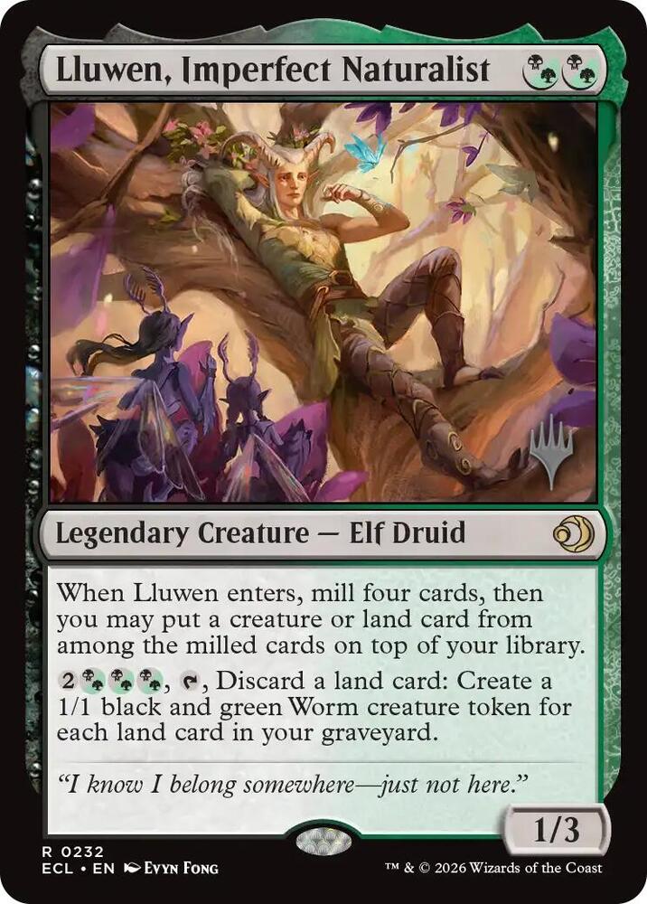 Lluwen, Imperfect Naturalist 232 card from Promo Pack: Lorwyn Eclipsed