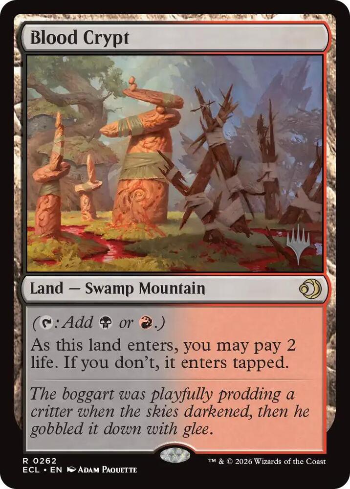 Blood Crypt 262 card from Promo Pack: Lorwyn Eclipsed