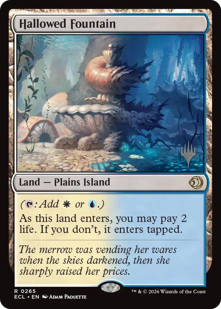 Hallowed Fountain 265 card from Promo Pack: Lorwyn Eclipsed