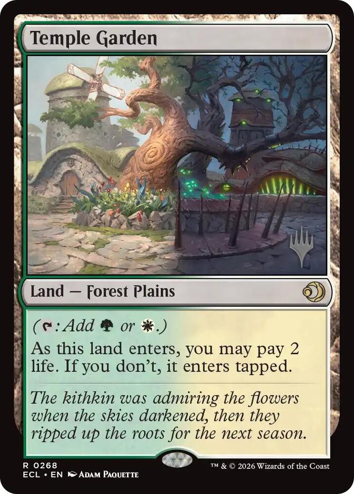 Temple Garden 268 card from Promo Pack: Lorwyn Eclipsed