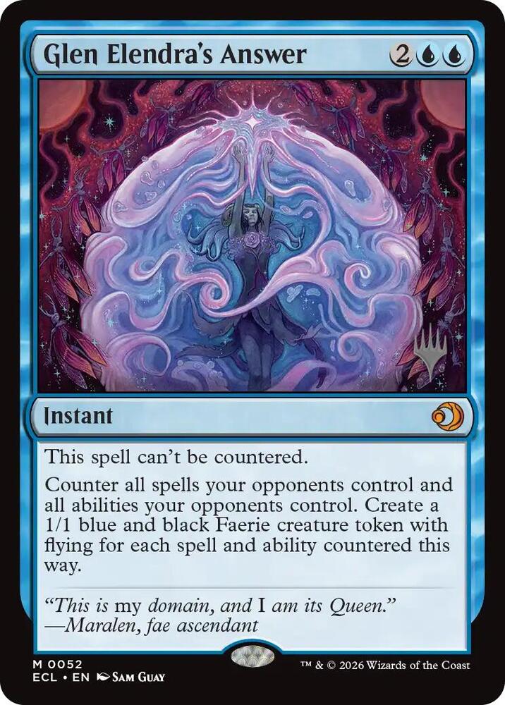Glen Elendra's Answer 52 card from Promo Pack: Lorwyn Eclipsed