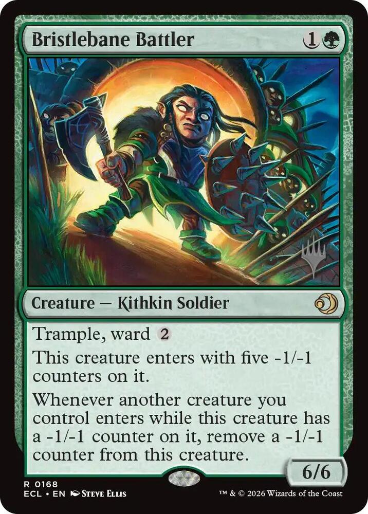Bristlebane Battler 168 card from Promo Pack: Lorwyn Eclipsed