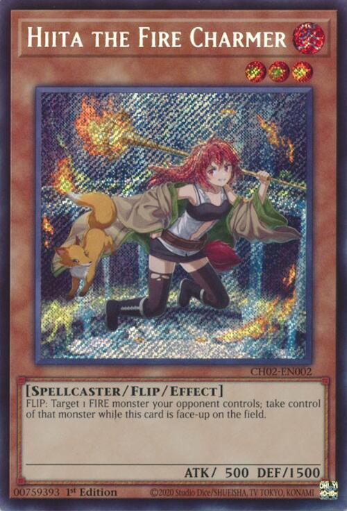 Hiita the Fire Charmer CH02-EN002 card from THE CHRONICLES DECK: Spirit Charmers (All-Foil Edition)