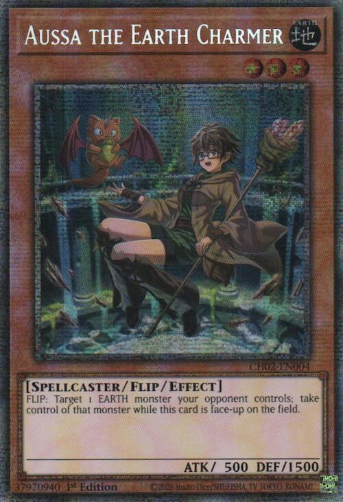 Aussa the Earth Charmer (Starlight Rare CH02-EN004 card from THE CHRONICLES DECK: Spirit Charmers (All-Foil Edition)