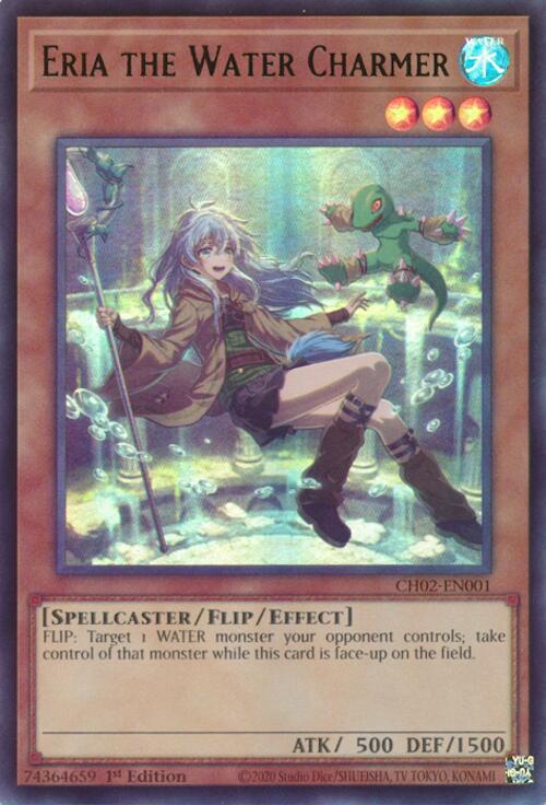 Eria the Water Charmer (Ultra Rare) CH02-EN001 card from THE CHRONICLES DECK: Spirit Charmers (All-Foil Edition)