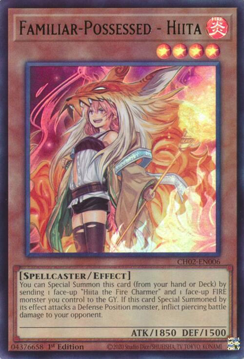 Familiar-Possessed - Hiita CH02-EN006 card from THE CHRONICLES DECK: Spirit Charmers (All-Foil Edition)