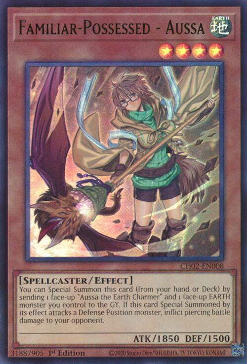 Familiar-Possessed - Aussa CH02-EN008 card from THE CHRONICLES DECK: Spirit Charmers (All-Foil Edition)
