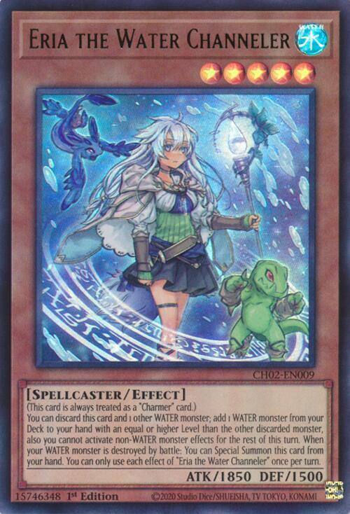 Eria the Water Channeler CH02-EN009 card from THE CHRONICLES DECK: Spirit Charmers (All-Foil Edition)