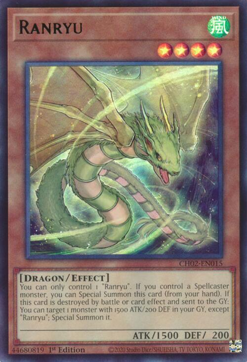 Ranryu CH02-EN015 card from THE CHRONICLES DECK: Spirit Charmers (All-Foil Edition)