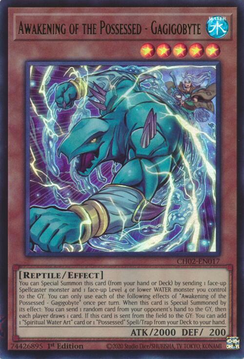 Awakening of the Possessed - Gagigobyte CH02-EN017 card from THE CHRONICLES DECK: Spirit Charmers (All-Foil Edition)
