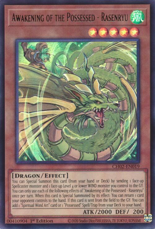 Awakening of the Possessed - Rasenryu CH02-EN019 card from THE CHRONICLES DECK: Spirit Charmers (All-Foil Edition)