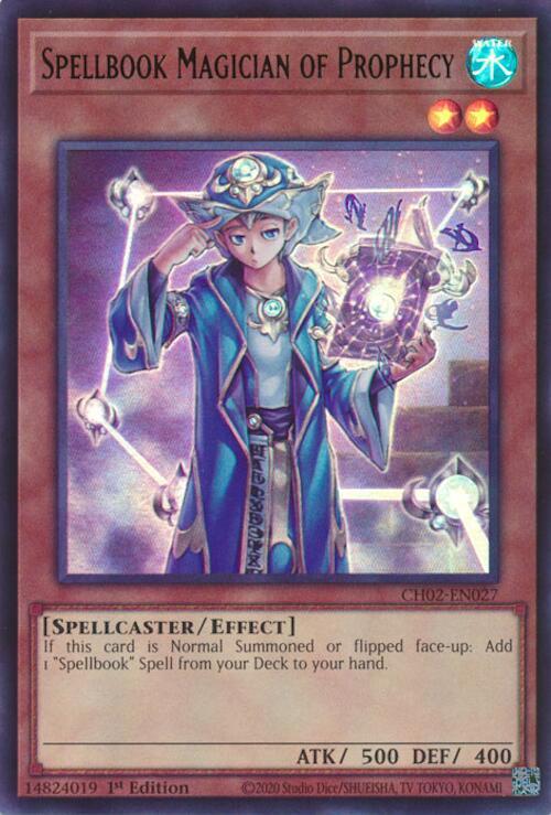Spellbook Magician of Prophecy CH02-EN027 card from THE CHRONICLES DECK: Spirit Charmers (All-Foil Edition)
