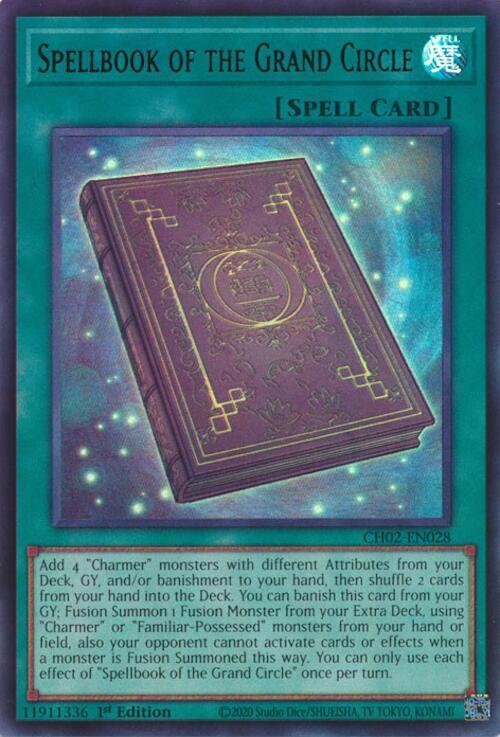 Spellbook of the Grand Circle (Ultra Rare) CH02-EN028 card from THE CHRONICLES DECK: Spirit Charmers (All-Foil Edition)