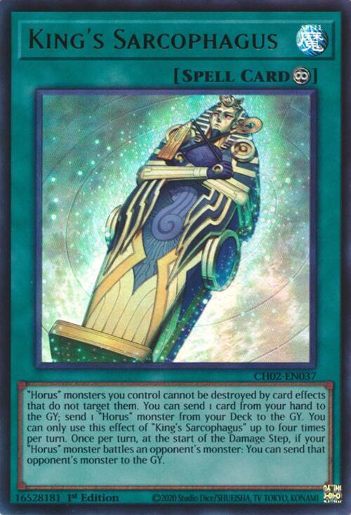 King's Sarcophagus CH02-EN037 card from THE CHRONICLES DECK: Spirit Charmers (All-Foil Edition)
