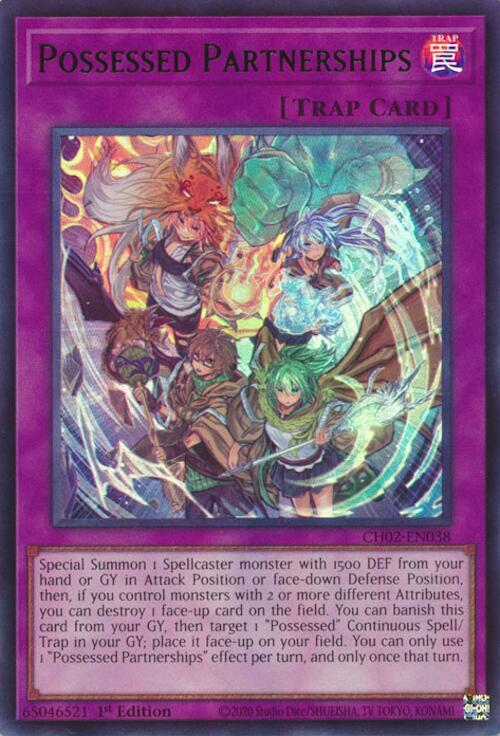 Possessed Partnerships CH02-EN038 card from THE CHRONICLES DECK: Spirit Charmers (All-Foil Edition)