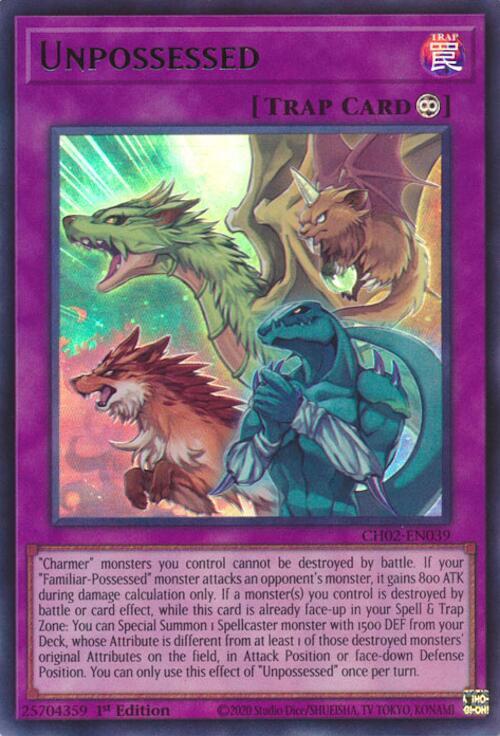 Unpossessed CH02-EN039 card from THE CHRONICLES DECK: Spirit Charmers (All-Foil Edition)