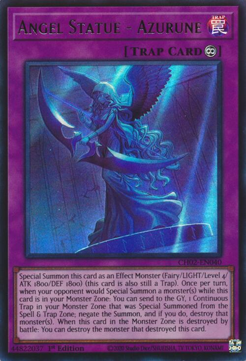 Angel Statue - Azurune CH02-EN040 card from THE CHRONICLES DECK: Spirit Charmers (All-Foil Edition)