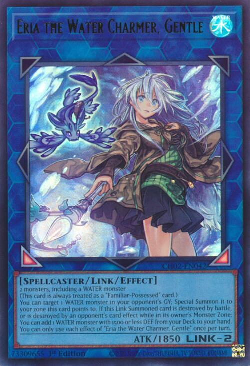 Eria the Water Charmer, Gentle CH02-EN042 card from THE CHRONICLES DECK: Spirit Charmers (All-Foil Edition)