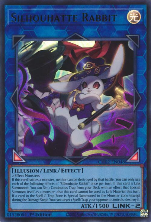 Silhouhatte Rabbit CH02-EN048 card from THE CHRONICLES DECK: Spirit Charmers (All-Foil Edition)