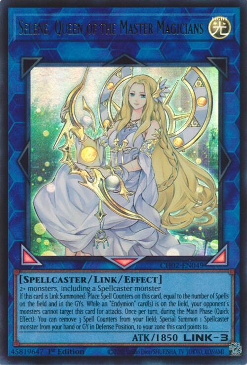 Selene, Queen of the Master Magicians CH02-EN049 card from THE CHRONICLES DECK: Spirit Charmers (All-Foil Edition)