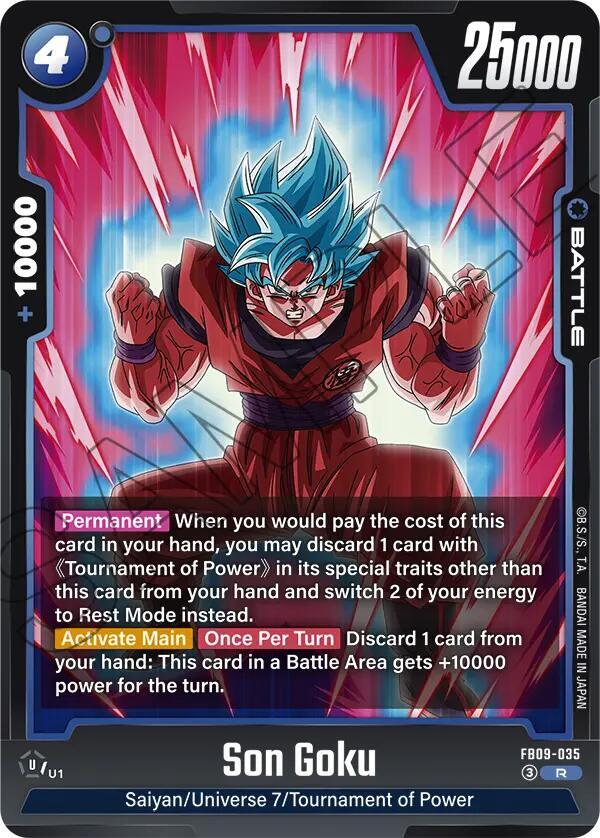 Son Goku FB09-035 card from Dual Evolution