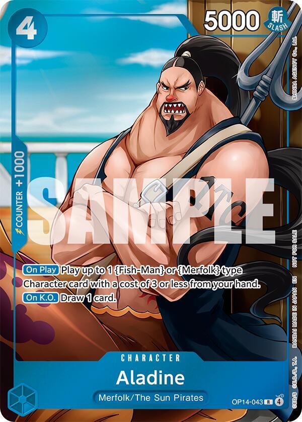 Aladine (Dash Pack) OP14-043 card from The Azure Sea's Seven