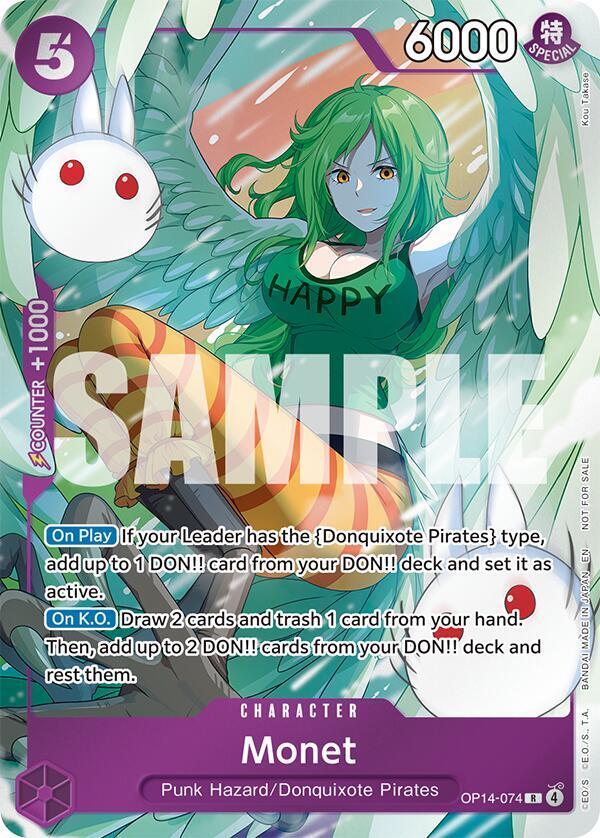 Monet (Dash Pack) OP14-074 card from The Azure Sea's Seven