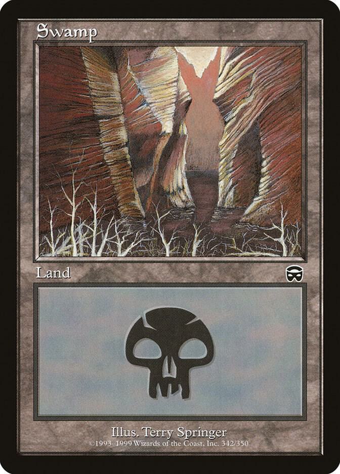 Swamp 342 card from Mercadian Masques