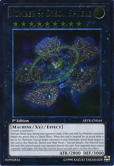 Number 9: Dyson Sphere (UTR) ABYR-EN044 card from Abyss Rising