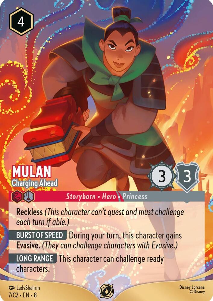 Mulan - Charging Ahead 7 card from Disney Lorcana Promo Cards