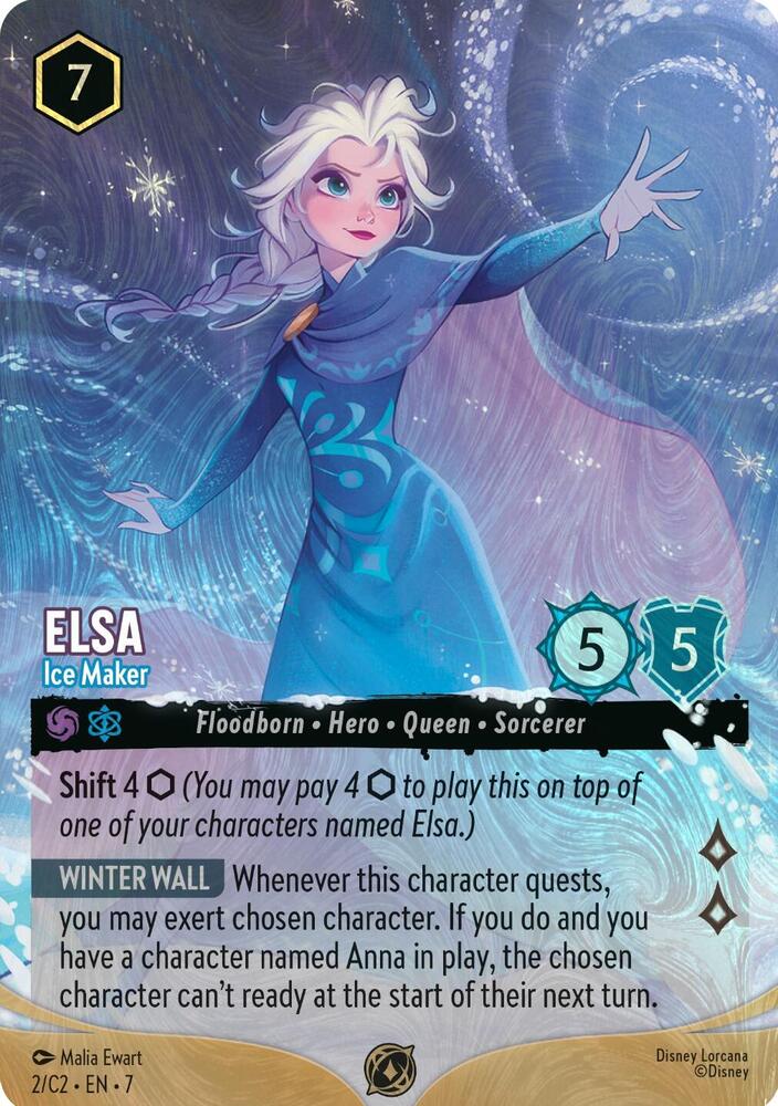 Elsa - Ice Maker (Foil) 2 card from Disney Lorcana Promo Cards